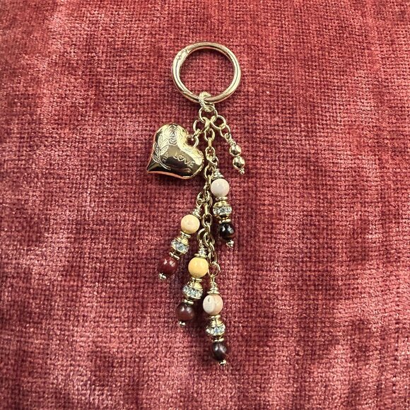 Beaded Bag Charm with Cz Gold Tone - Picture 6 of 9